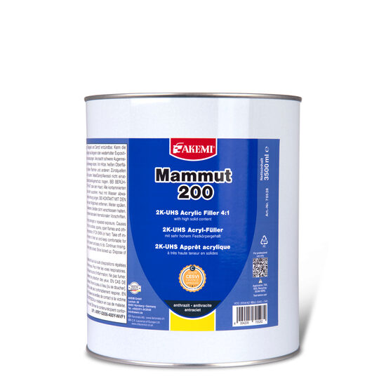 FILLER 2K MAMMUT 200 ANTRACIT 4:1  AKEMI 3.5L 70528